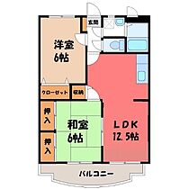 エトワール弐番街弐号館  ｜ 栃木県栃木市城内町2丁目（賃貸マンション2LDK・1階・56.45㎡） その2