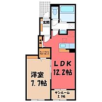 イスラ フェリス  ｜ 栃木県栃木市大平町富田（賃貸アパート1LDK・1階・50.14㎡） その2