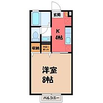 Sスクエア I  ｜ 茨城県結城市国府町1丁目（賃貸アパート1K・2階・26.71㎡） その2