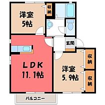 ボア・ソルテ  ｜ 茨城県筑西市二木成（賃貸アパート2LDK・2階・50.80㎡） その2