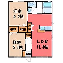 プチブーケ八番館  ｜ 栃木県下都賀郡野木町大字丸林（賃貸一戸建2LDK・1階・52.87㎡） その2