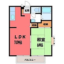 グリーンパーク  ｜ 栃木県下野市小金井3丁目（賃貸アパート1LDK・2階・35.91㎡） その2