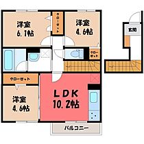 エルミタージュ  ｜ 茨城県筑西市稲野辺（賃貸アパート3LDK・2階・65.90㎡） その2