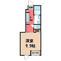 こころ  ｜ 栃木県小山市東城南4丁目（賃貸アパート1K・1階・33.56㎡） その2