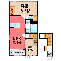 At5 North live  ｜ 栃木県小山市大字間々田（賃貸アパート2LDK・2階・58.15㎡） その2