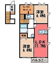 オリーブ  ｜ 茨城県筑西市外塚（賃貸アパート2LDK・2階・66.72㎡） その2