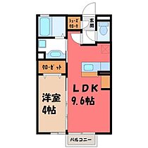 エーデルワイス  ｜ 栃木県小山市城西1丁目（賃貸アパート1LDK・1階・33.40㎡） その2