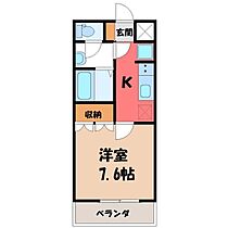 グローリー I  ｜ 栃木県栃木市薗部町1丁目（賃貸アパート1K・2階・26.25㎡） その2