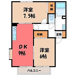 JR東北本線 小山駅 徒歩34分 2階/-