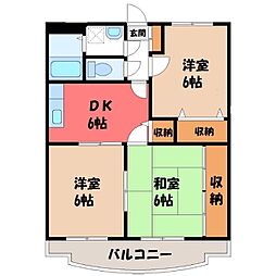 ユーミーサフラン 3DKの間取図画像