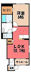 ブリーズ S 1LDKの間取図画像