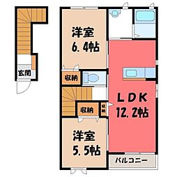 ストローハットG 2LDKの間取図画像