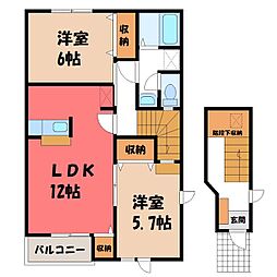 グッドインプレスA 2LDKの間取図画像