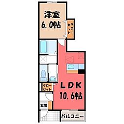 ア・ピアチェーレ2 1LDKの間取図画像