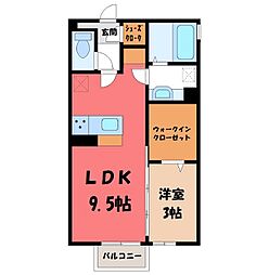 ケンフォード 1LDKの間取図画像