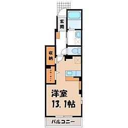 メゾンジェルメ ワンルームの間取図画像