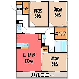 プリムローズヴィラ 3LDKの間取図画像
