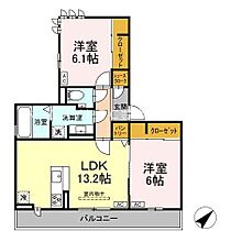 D-squareつつじが丘II  ｜ 愛知県豊橋市つつじが丘3丁目（賃貸アパート2LDK・2階・64.61㎡） その2