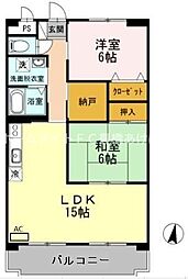 ファインビレッジ 2SLDKの間取図画像