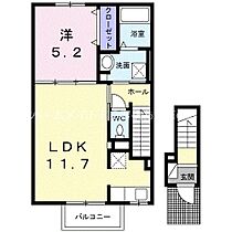 グレイスヴィラ若宮  ｜ 愛知県豊橋市下地町字若宮（賃貸アパート1LDK・2階・43.32㎡） その2