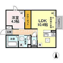 アスター若宮　A  ｜ 愛知県豊橋市下地町字若宮（賃貸アパート1LDK・1階・40.27㎡） その2