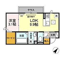 コンフォート桜  ｜ 愛知県豊橋市下地町字境田（賃貸アパート1LDK・1階・34.39㎡） その2