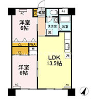 ビラ鳳笙  ｜ 愛知県豊橋市東脇3丁目（賃貸マンション2LDK・4階・57.16㎡） その2