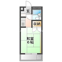 ハイシティー南栄 1Kの間取図画像