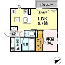 プランドールXI  ｜ 愛知県豊橋市向草間町字向郷（賃貸アパート1LDK・1階・32.77㎡） その2