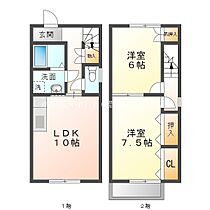 ユトリロ浪ノ上  ｜ 愛知県豊橋市浪ノ上町（賃貸アパート2LDK・1階・59.62㎡） その2