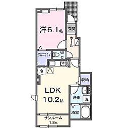 サザンウィンド26　II 1階1LDKの間取り