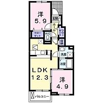 フォレスト・ヒル  ｜ 愛知県豊橋市東森岡1丁目（賃貸アパート2LDK・1階・54.38㎡） その2