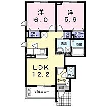 Ｍ　グレインIII  ｜ 愛知県豊橋市大橋通3丁目（賃貸アパート2LDK・1階・54.08㎡） その2