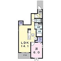 チェリーパーク  ｜ 愛知県豊橋市仁連木町（賃貸アパート1LDK・1階・48.50㎡） その2