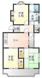 ベルハイムOKADA 3DKの間取図画像