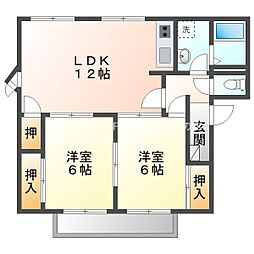 フレグランス外神A 2LDKの間取図画像