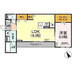 アビタシオンL 1LDKの間取図画像