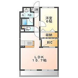 メゾンドクレアール 1LDKの間取図画像