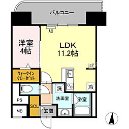 CASA94 1LDKの間取図画像