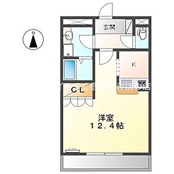 マキアージュ 1Kの間取図画像