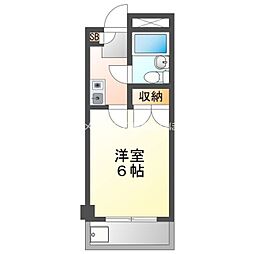 サンヒル南小池 1Kの間取図画像