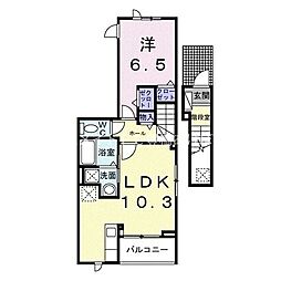 ヒカルサ豊橋牟呂水神 1LDKの間取図画像