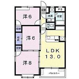 アネトス二本松 3LDKの間取図画像