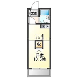 リゾートハイツ山本 ワンルームの間取図画像