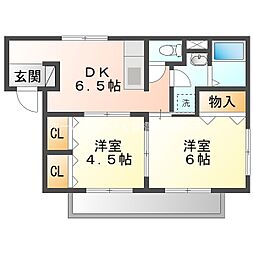 ウイングハイツ 2DKの間取図画像