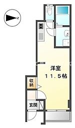 ウィル吉川 ワンルームの間取図画像