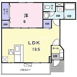 ブリアン・シー 1LDKの間取図画像