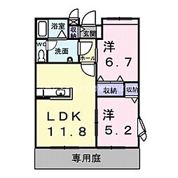エターナルポート 2LDKの間取図画像