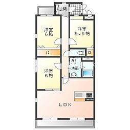 クオリティタウン上野参番館 3LDKの間取図画像