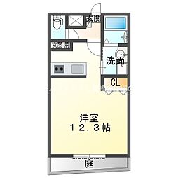 ベルクレスト大岩参番館 ワンルームの間取図画像